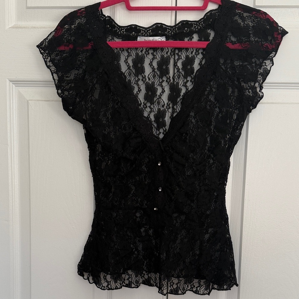Elegant Black Lace Top